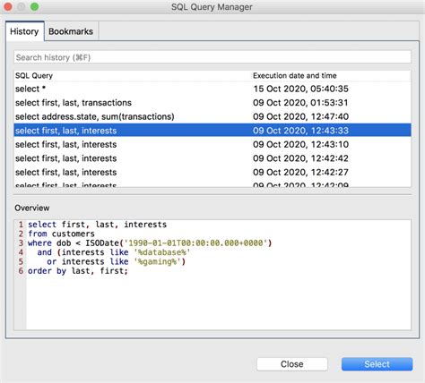 Sql View History Of Queries