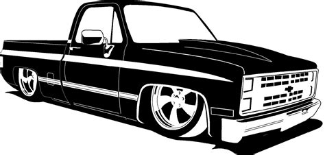 SVG Chevrolet Dually Pickup Rear View Silhouette Cut Files Etsy