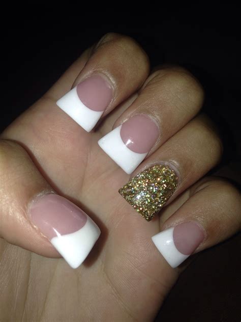 short french acrylic square nails, love!! ️😍 French acrylic nails