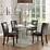 Nova & Renzo Square Glass & Chrome Dining Table And 4 Chairs Set (Taupe