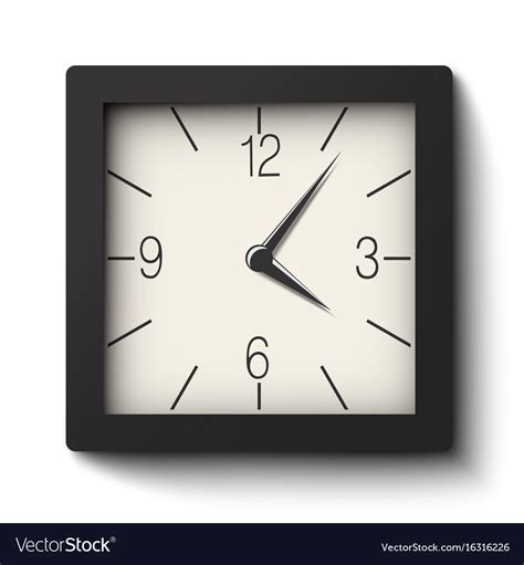 Square Black And White Wall Clock
