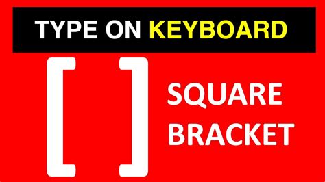 Square Brackets In Keyboard