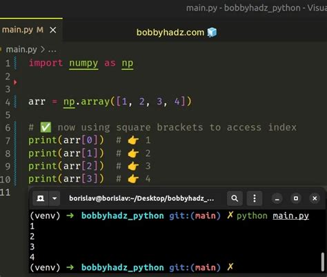 Square Brackets In Python Numpy