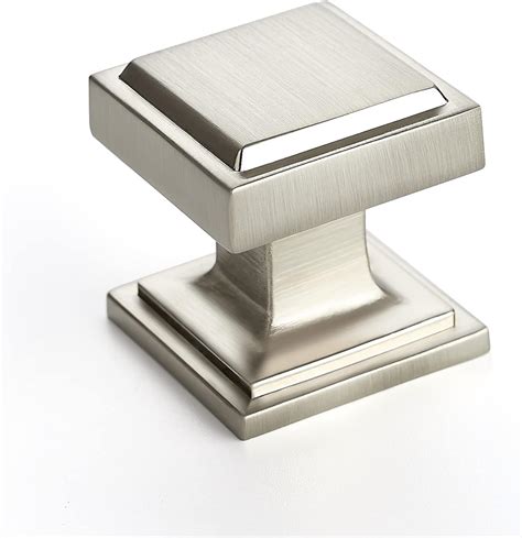 square brushed nickel cabinet knobs