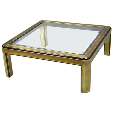 Square Coffee Table With Brass Base