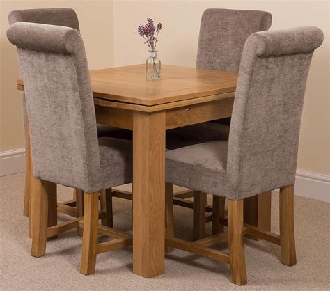 Square Extending Dining Table And 4 Chairs