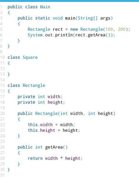 Square Extends Rectangle Java