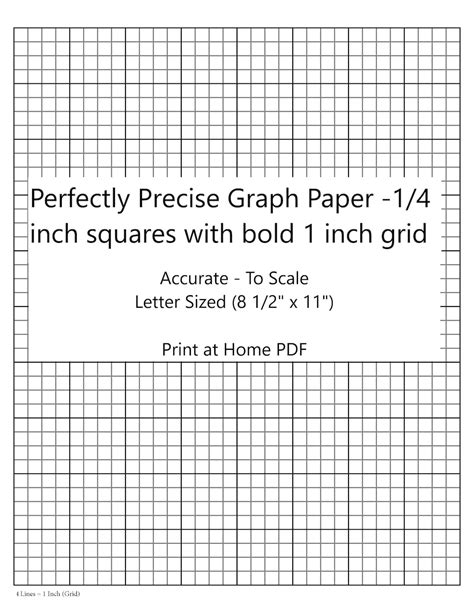 Square Inch Grid Printer Paper Size