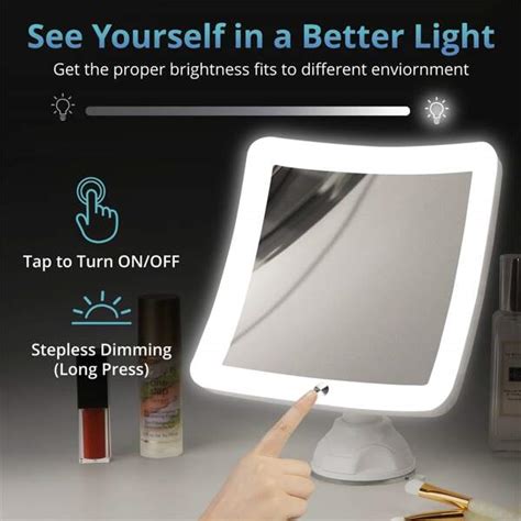 Square Lighted Magnifying Makeup Mirror