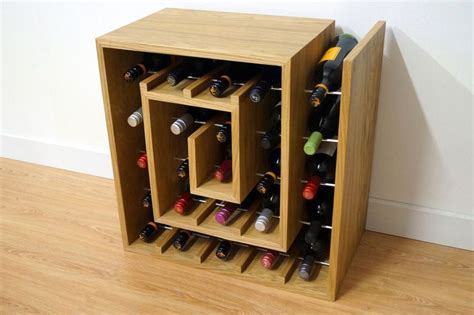 Square Oak Wine Rack