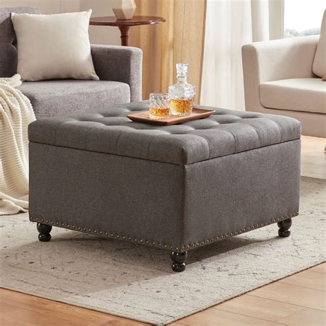 Square Ottoman Storage Box