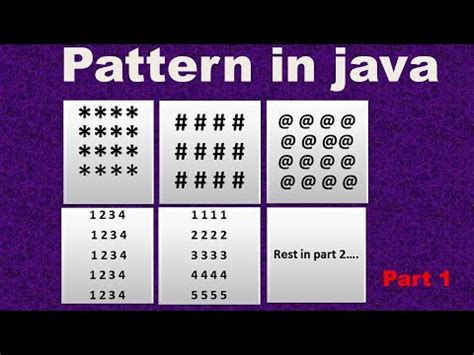 square pattern code in java