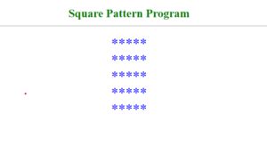 square pattern program in javascript