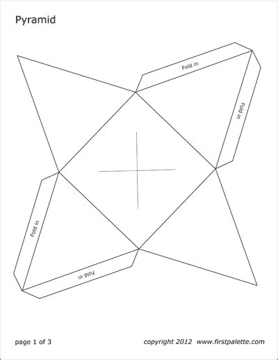 Square Pyramid Cut Out Printable