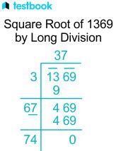 Square Root Of 1369 By Division Method