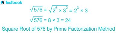 Square Root Of 576 By Prime Factorization