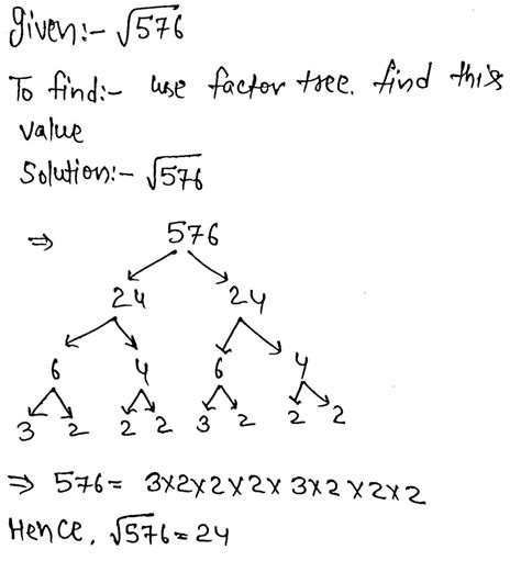 Square Root Of 576 With Solution