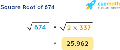 Square Root Of 674