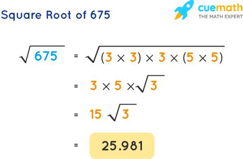 Square Root Of 675