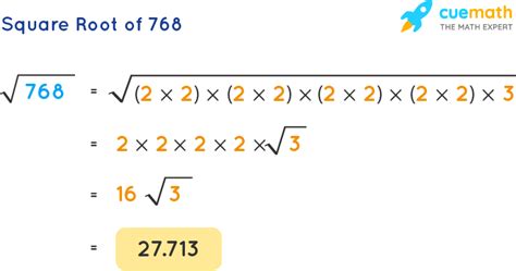 Square Root Of 768