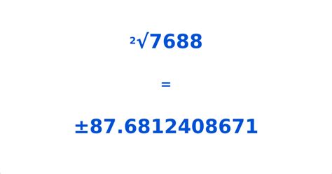 Square Root Of 7688