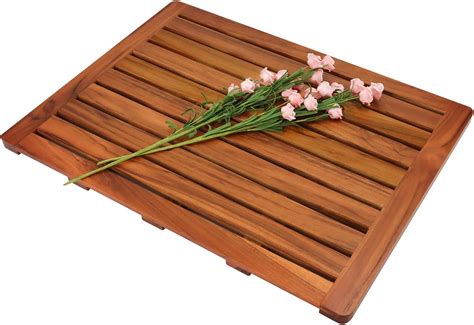 Square Teak Bath Mat