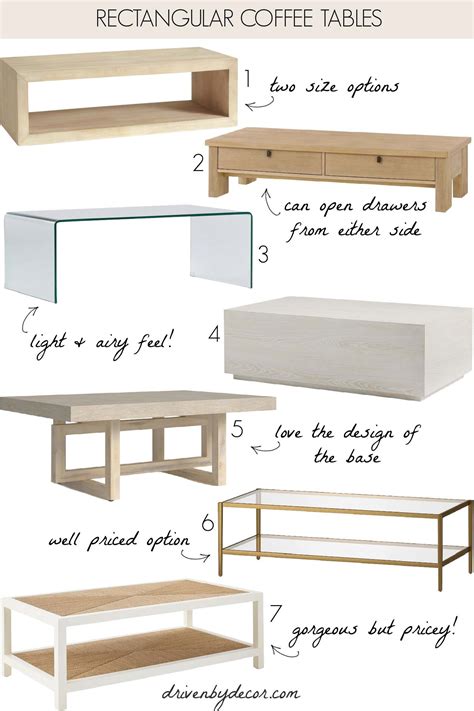 Square vs rectangular coffee tables