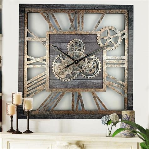 Square Wall Clock Vintage