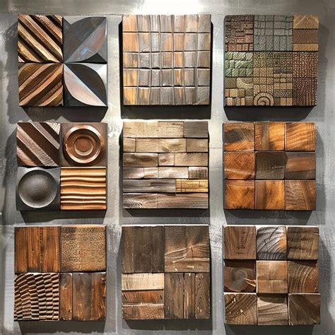 Square Wood On Wall