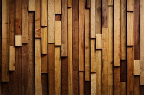 Square Wood Pattern On Wall