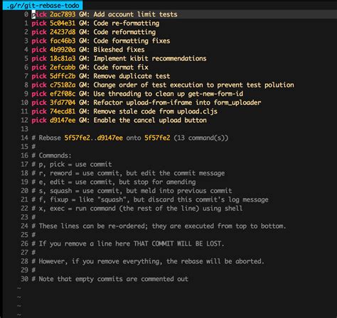 Squash Commits During Rebase