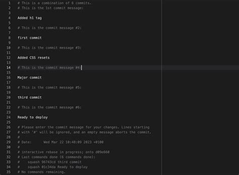 Squash Commits From Vscode