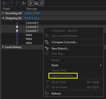 Squash Commits Visual Studio Code