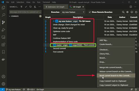 Squash Commits Vscode