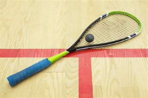 squash rackets and ball