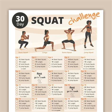 Squats Workout Routine Printable
