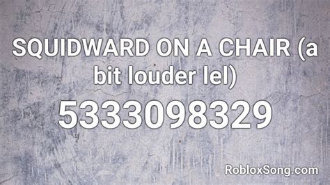 squidward on a chair roblox id