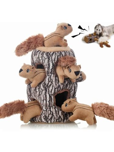 Squirrel Log Dog Toy
