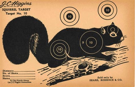 Squirrel Shooting Targets Printable
