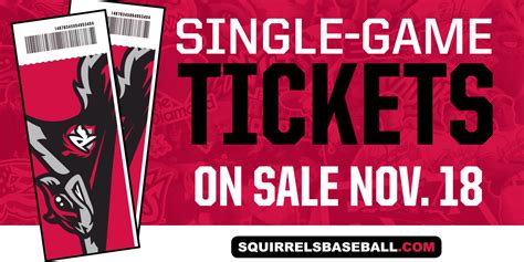 Squirrels Game Tickets