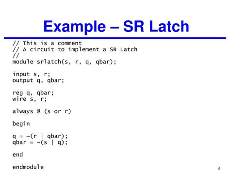 Sr Latch Verilog Code Gate Level