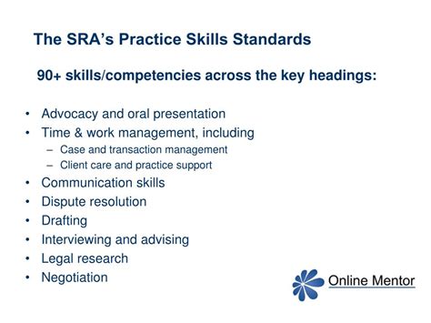 sra skills standards