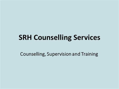 srh counselling services
