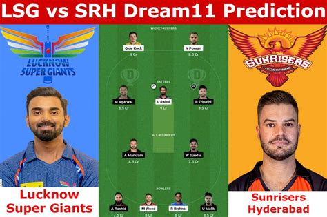 srh vs lsg dream11 prediction