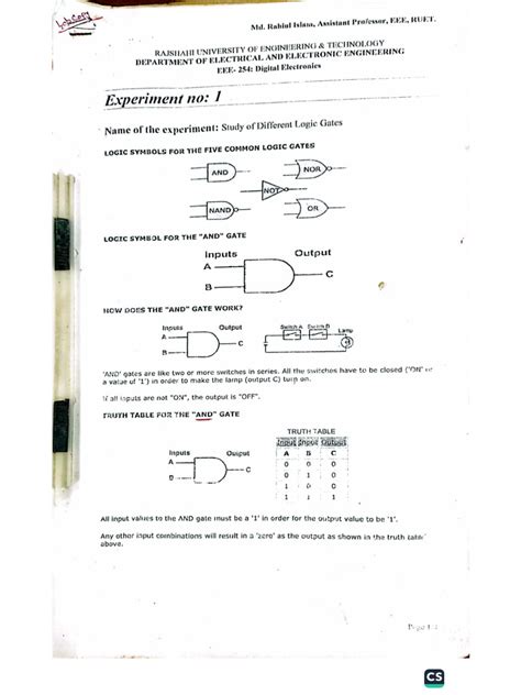 Srmap Digital Electronics Lab Manual