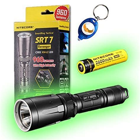 NITECORE SmartRing Tactical SRT7 Revenger LED Flashlight, Black, 960
