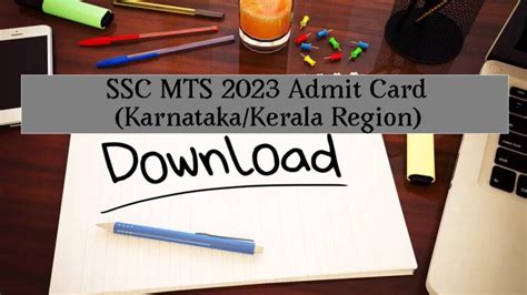 ssc admit card kerala karnataka region
