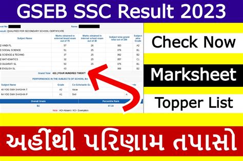 ssc gseb result date 2023