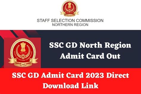 ssc north region admit card