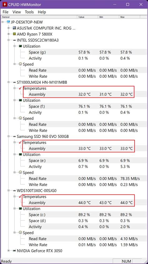 Ssd Drive Max Temperature